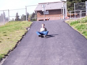 Boy on scooter